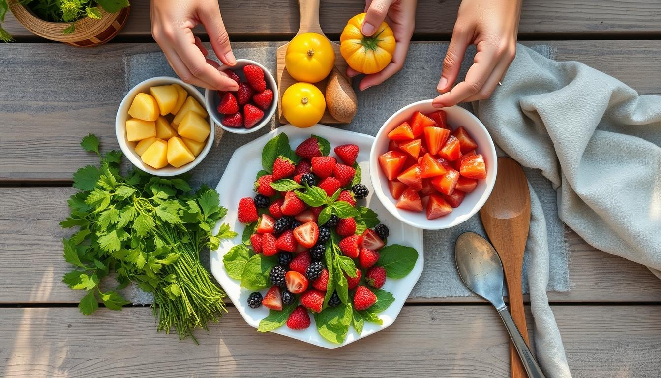 Home cook preparing ingredients in the kitchen
